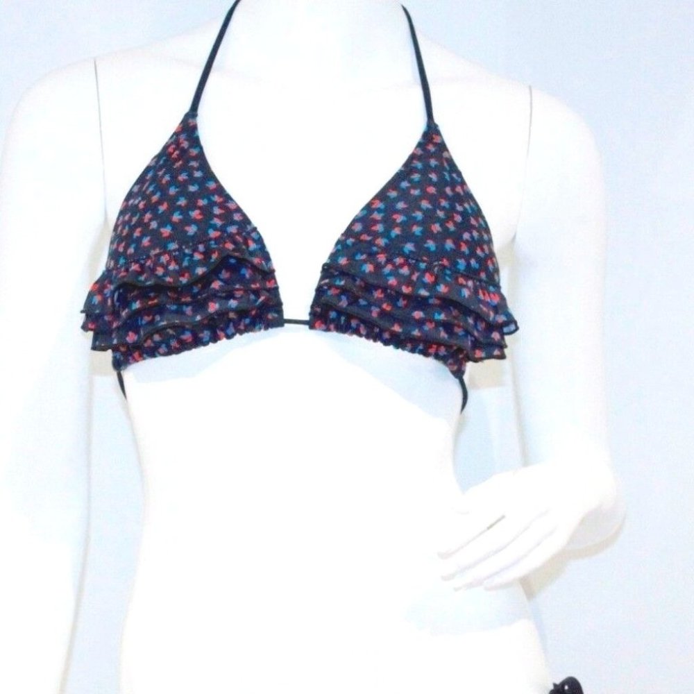 French Connection Ruffled Bikini Top